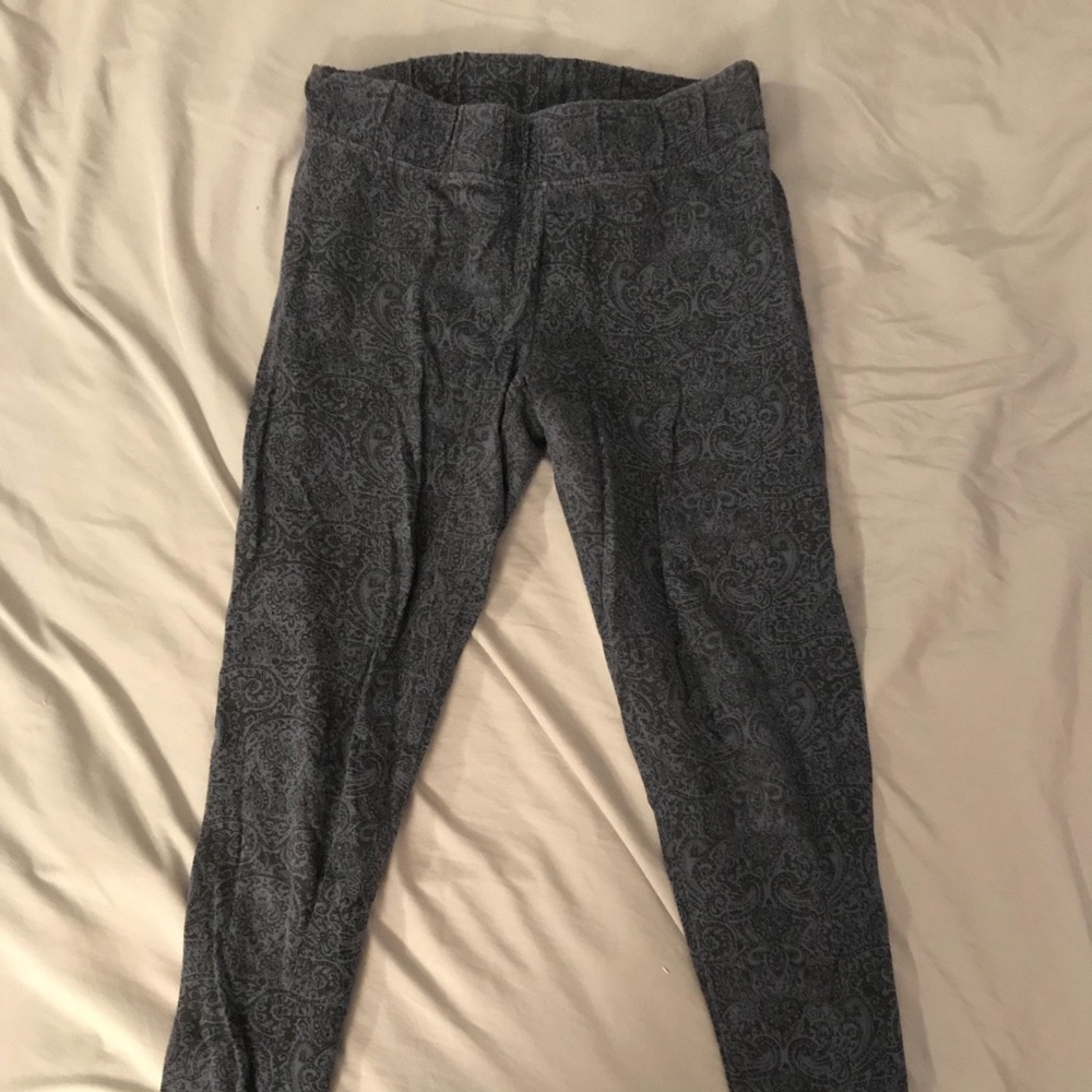 Blue Vintage-Patterned leggings